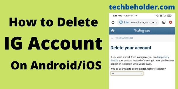 Delete IG Account On Android