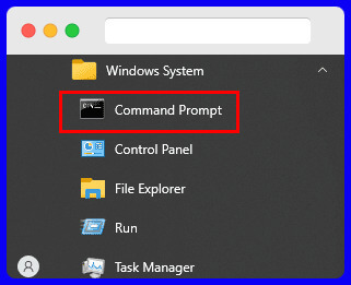 Click on the Command Prompt to fix Spectrum Modem Not Online