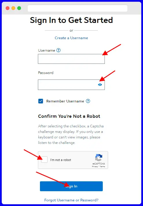 Enter the Spectrum username password and click on the sign in button.